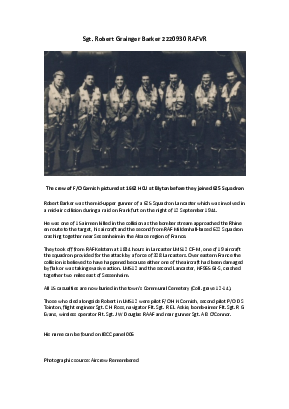 A preview of a PDF biography for Barker, Robert Grainger